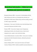 Biomedical Informatics &ndash; Midterm Exam Questions and Answers Graded A&plus;