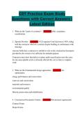 CDT Practice Exam Study  Questions with Correct Answers &vert;  Latest Edition 