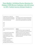 Nurse Builder's 3rd Edition Practice Questions for Pediatric CCRN Review Cardiology with All Correct & 100&percnt; Verified Answers &vert;Already Graded A&plus;