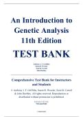 Test Bank - An Introduction to Genetic Analysis&comma; 11th Edition &ndash; Anthony J&period;F&period; Griffiths&comma; Susan R&period; Wessler&comma; Sean B&period; Carroll&comma; John Doebley &ndash; ISBN 9781464109485 &lpar;Chapters 1&ndash;20&rpar;