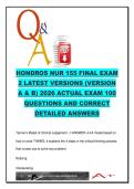 NUR 155 Final Exam 2026 &vert; 100 Verified Questions from Versions A & B on Clinical Judgement&comma; Delegation & Maslow's Hierarchy
