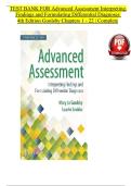 TEST BANK FOR Advanced Assessment Interpreting Findings and Formulating Differential Diagnoses 4th Edition Goolsby Chapters 1 - 22 &vert; Complete