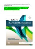 TEST BANK for Lehne&rsquo;s Pharmacotherapeutics for Advanced Practice Nurses and Physician Assistants&comma; 2nd Edition by Rosenthal &mdash; Verified Questions & Answers for All Chapters A&plus;
