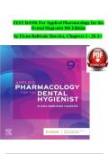 TEST BANK for Applied Pharmacology for the Dental Hygienist&comma; 9th Edition by Elena Bablenis Haveles &mdash; Verified Questions & Answers for Chapters 1&ndash;26 A&plus;