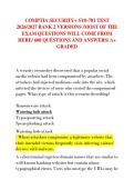 COMPTIA SECURITY&plus; SY0-701 TEST  2026&sol;2027 BANK 2 VERSIONS &sol;MOST OF THE  EXAM QUESTIONS WILL COME FROM  HERE&sol; 600 QUESTIONS AND ANSWERS&sol; A&plus;  GRADED