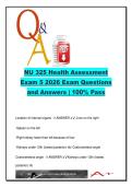 NU 325 Health Assessment Exam 5 &lpar;50 Qs&rpar; &ndash; 2026 Nursing Q&A &vert; Cranial Nerves&comma; Musculoskeletal&comma; Neuro&comma; Skin