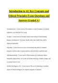 Introduction to AI&colon; Key Concepts and Ethical Principles Exam Questions and Answers Graded A&plus;