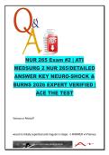 NUR 265   EXAM COMPLETE PACKAGE DEAL