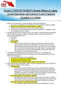 Exam 2&colon; NUR 257&sol;NUR257 Chronic Illness & Aging &vert; Actual Questions and Answers Latest Updated 2026&sol;2027 &lpar;Graded A&plus;&rpar;-Galen
