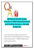 ATI RN MENTAL HEALTH   EXAM COMPLETE PACKAGE DEAL
