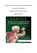 Test Bank for Physical Examination and Health Assessment 9th Edition by Carolyn Jarvis&comma; Ann Eckhardt &vert;All Chapters &lpar;1-32&rpar; &vert; Q&A Verified &vert; Graded A&plus; ISBN 9780323809849