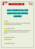 NCAC I EXAM ACTUAL 2026 QUESTIONS AND VERIFIED ANSWERS