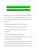 Engineering Ethics Exam Review 2 Questions and Answers Graded A&plus;