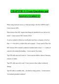 CHAPTER 11 Exam Questions and Answers Graded A&plus;