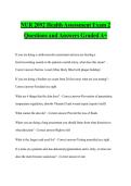 NUR 2092 Health Assessment Exam 2 Questions and Answers Graded A&plus;