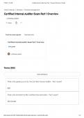 Certified Internal Auditor &sol; Score 100&percnt; &sol; 2025 Update &sol; Part 1 Overview Flashcards