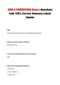 AIDA 2 FREEDIVING Exam &vert; Questions with 100&percnt; Correct Answers&vert; Latest Update