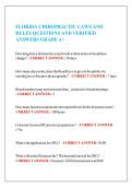 FLORIDA CHIROPRACTIC LAWS AND RULES QUESTIONS AND VERIFIED ANSWERS GRADE A&plus; 