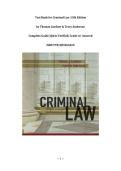 Test Bank for Criminal Law 13th Edition by Thomas Gardner & Terry Anderson &vert;Complete Guide &vert;Q&As Verified&vert; Grade A&plus; Assured ISBN 97813 05966369