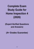 Complete Exam Study Guide for Home Inspection 4 2026 &vert; Comprehensive Prep & Review