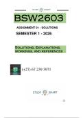 BSW2603 - ASSIGNMENT 1 SOLUTIONS &lpar; SEMESTER 1 2026 &rpar;