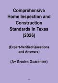 Comprehensive Home Inspection & Construction Standards in Texas 2026 &vert; Study Guide & Reference