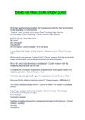 DBMS 110 FINAL EXAM STUDY GUIDE WITH COMPLETE SOLUTIONS
