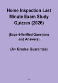 Home Inspection Last Minute Exam Study Quizzes 2026 &vert; Quick Review & Practice