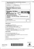 Pearson Edexcel Level 3 GCE 2025&sol;2026 ECONOMICS 8EC0&sol;02 MERGED QUESTION PAPER &plus; MARK SCHEME 