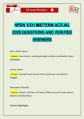 NFDN 1001 MIDTERM ACTUAL 2026 QUESTIONS AND VERIFIED ANSWERS