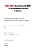 MSRA 2026 &vert; Questions with 100&percnt; Correct Answers &vert; Verified Solutions