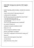 NURS 2009- Nursing process Questions With Complete Solutions