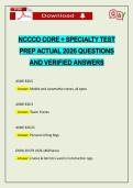 NCCCO CORE &plus; SPECIALTY TEST PREP ACTUAL 2026 QUESTIONS AND VERIFIED ANSWERS
