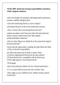 NURS 2009- blood and nursing responsibilities Questions With Complete Solutions