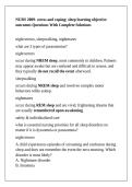 NURS 2009- stress and coping&semi; sleep learning objective outcomes Questions With Complete Solutions