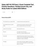 Galen A&P NU-110 Exam 4 Exam Complete Test &comma; Practice Questions&comma; Verified Answer Key&comma; and Study Guide for &lpar;Latest 2026 Edition&rpar;