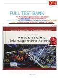 FULL TEST BANK For Practical Management Science 6th Edition by Wayne Winston Latest Update Graded A&plus;