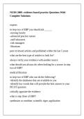 NURS 2009- evidence based practice Questions With Complete Solutions