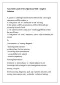 Nurs 326 Exam 1 Review Questions With Complete Solutions