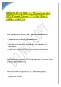 BROWN RMIN 5100s test 1&vert;Questions with 100&percnt; Correct Answers &vert; Verified &vert; Latest Update Graded A&plus;