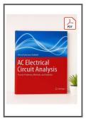 Full Solutions Manual for AC Electrical Circuit Analysis&colon; Practice Problems&comma; Methods&comma; and Solutions by Mehdi Rahmani-Andebili Complete Coverage &lpar;Chapters 1-9&rpar; Verified Step-by-Step Solutions Sinusoids &sol; Phasors &sol; Complex Power &sol; Resonance Updated 2026 Ver
