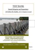 TEST BANK for Hazard Mitigation and Preparedness 3rd Edition An Introductory Text for Emergency Management and Planning Professionals by Dylan Sandler and Anna K&period; Schwab&period; All 13 Chapters&period;