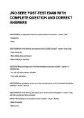 JKO SERE POST-TEST EXAM WITH   COMPLETE QUESTION AND CORRECT  ANSWERS 