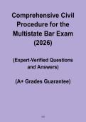 Comprehensive Civil Procedure for the Multistate Bar Exam 2026 &vert; Study Guide & Practice