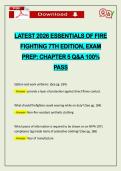 LATEST 2026 ESSENTIALS OF FIRE FIGHTING 7TH EDITION&comma; EXAM PREP&colon; CHAPTER 5 Q&A 100&percnt; PASS