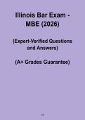 Illinois Bar Exam MBE 2026 &vert; Study Guide & Practice Questions