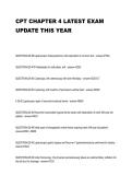 CPT CHAPTER 4 LATEST EXAM  UPDATE THIS YEAR 
