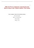 PHIL 341 Week 2 Assignment&colon; Analyzing Personal Beliefs & Biases with Complete Solution &vert; 2026 Update