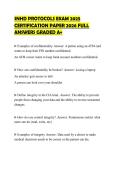 SNHD PROTOCOLS EXAM 2025  CERTIFICATION PAPER 2026 FULL  ANSWERS GRADED A&plus;