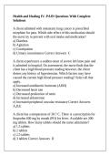 Health and Healing IV- PAIN Questions With Complete Solutions